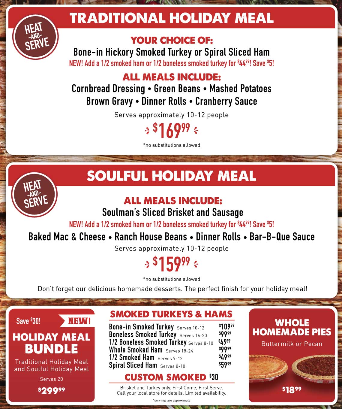 Holiday Menu -Soulman's Bar-B-Que